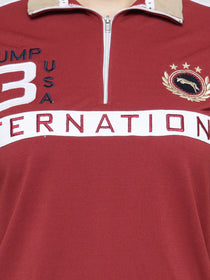 Women Red Short Sleeves T-Shirt - JUMP USA (1568789889066)