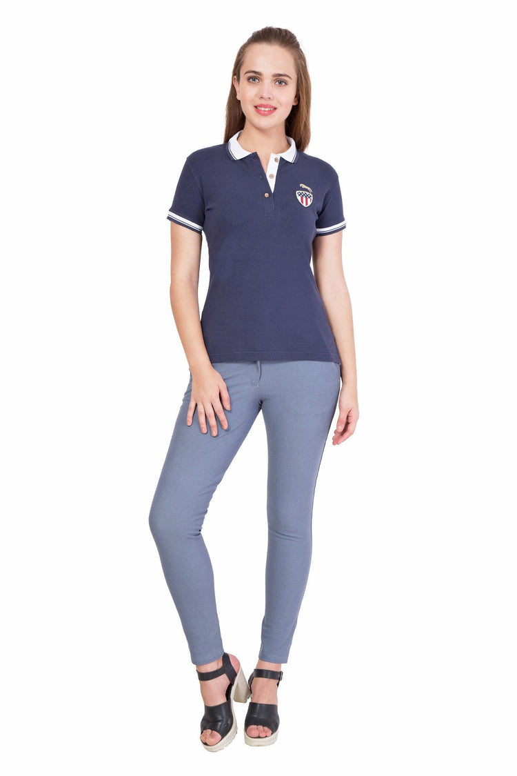 Women Short Sleeves Casual Polo T-Shirt - JUMP USA (1568790151210)