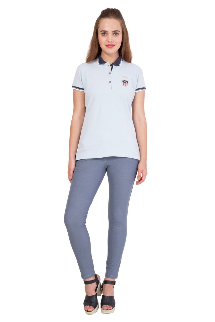 Women Short Sleeves Casual Polo T-Shirt - JUMP USA (1568790183978)