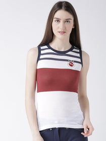 Women Multi-Color Sleeveless T-Shirt - JUMP USA (1568790413354)