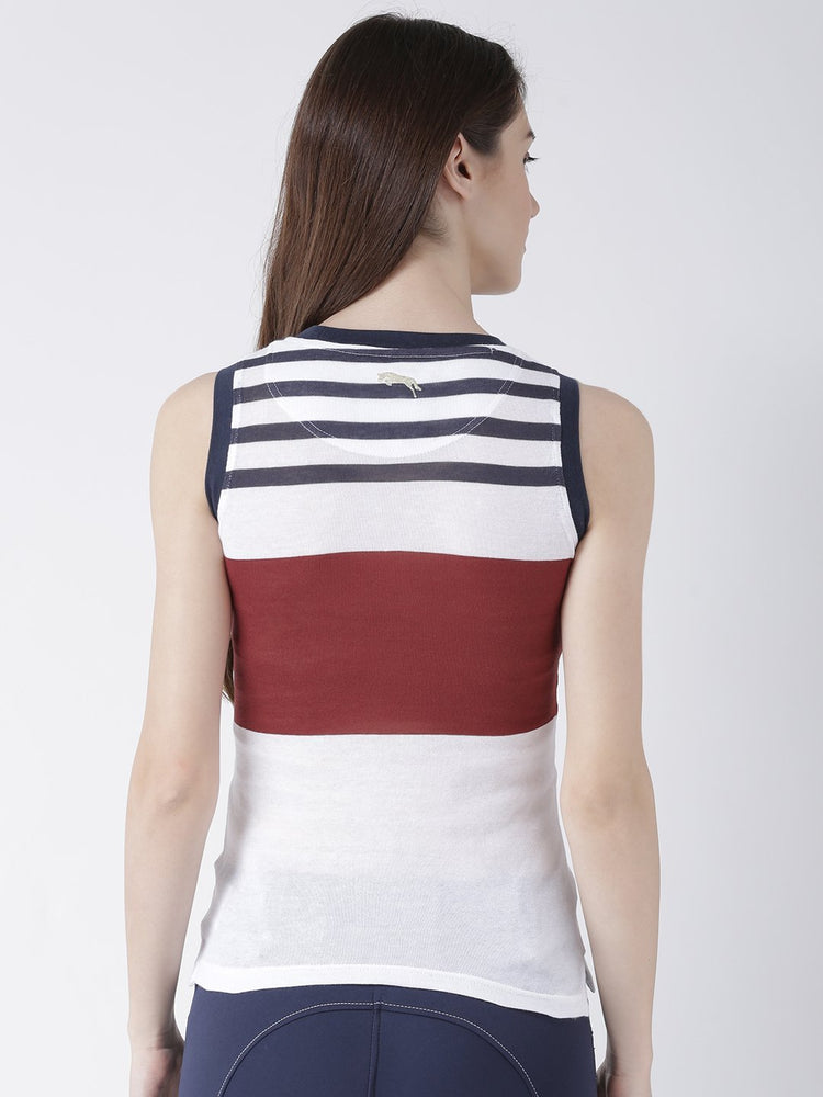 Women Multi-Color Sleeveless T-Shirt - JUMP USA (1568790413354)