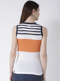 Women Multi-Color Sleeveless T-Shirt - JUMP USA (1568790478890)