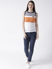 Women Multi-Color Sleeveless T-Shirt - JUMP USA (1568790478890)