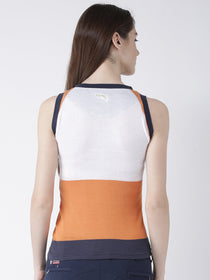 Women White Solid Top - JUMP USA