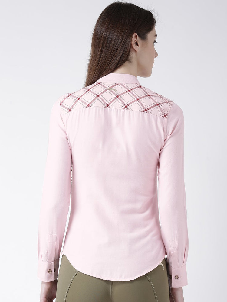 Women Pink Color Full Sleeve Shirt - JUMP USA (1568790741034)