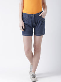 Women Blue Color Short - JUMP USA (1568791035946)