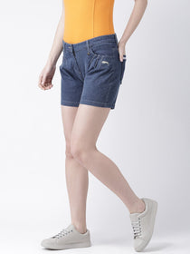 Women Blue Color Short - JUMP USA (1568791035946)