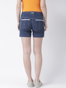 Women Blue Color Short - JUMP USA (1568791035946)