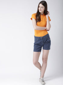 Women Blue Color Short - JUMP USA (1568791035946)