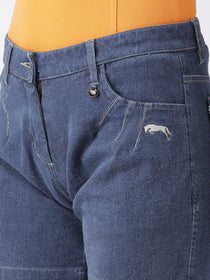 Women Blue Color Short - JUMP USA (1568791035946)