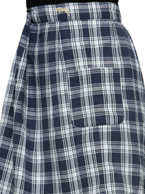Women Checkered Above Knee Length Skirt - JUMP USA (1568791330858)