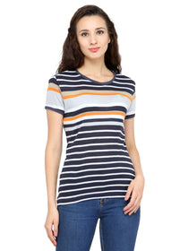 Women Multi-Color Short Sleeve T-Shirt - JUMP USA (1568791527466)