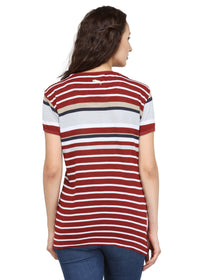 Women Multi-Color Short Sleeve T-Shirt - JUMP USA (1568791560234)