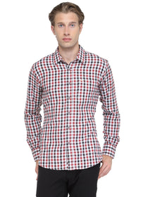 Men Slim Fit Full Sleeve Check Shirt - JUMP USA (1568792477738)