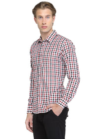 Men Slim Fit Full Sleeve Check Shirt - JUMP USA (1568792477738)