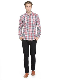 Men Slim Fit Full Sleeve Check Shirt - JUMP USA (1568792477738)
