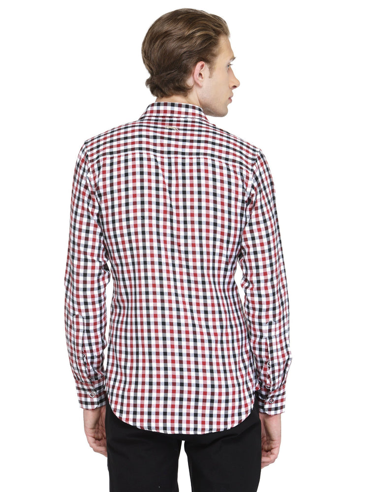 Men Slim Fit Full Sleeve Check Shirt - JUMP USA (1568792477738)