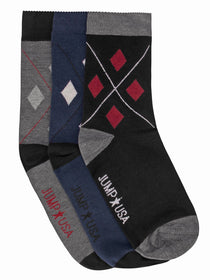 Men Pack of 3 Calf Length socks - JUMP USA