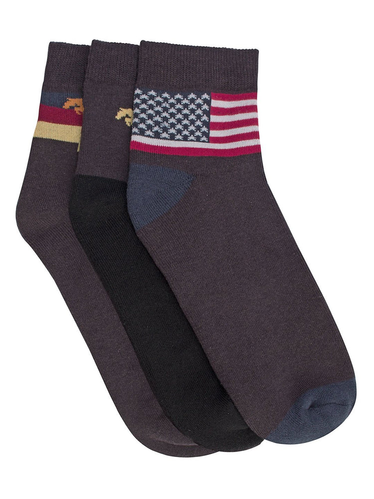 Men Pack of 3 Ankle Length socks - JUMP USA (1568794247210)