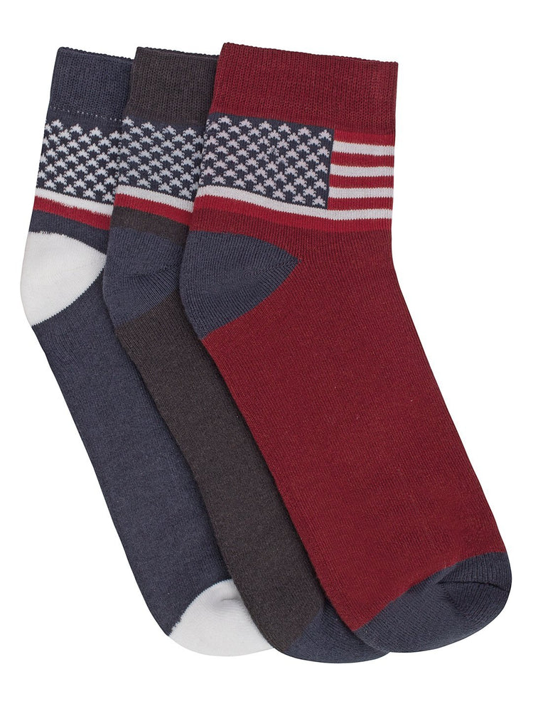 Men Pack of 3 Ankle Length socks - JUMP USA (1568794411050)