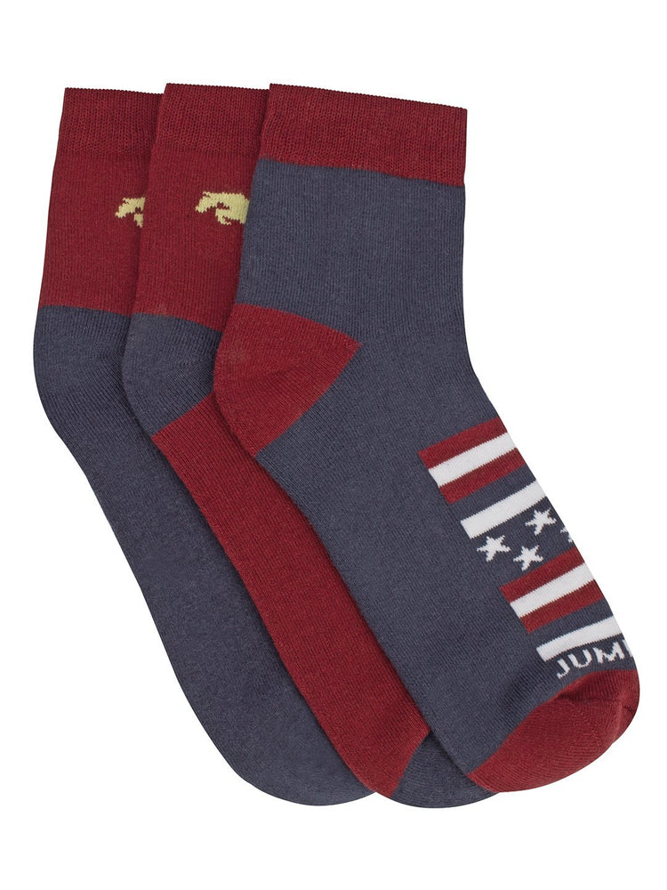 Men Pack of 3 Ankle Length socks - JUMP USA (1568795426858)