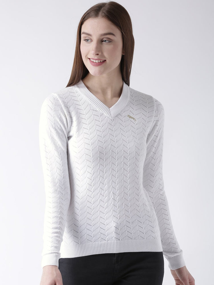 Women Cotton Casual Long Sleeve  White Winter Sweaters - JUMP USA (1568776355882)