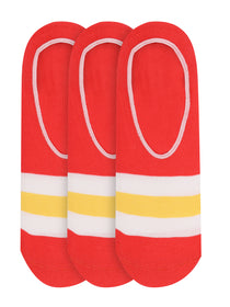 JUMP USA Women's Cotton Shoe Liner Socks (Pink,White, Yellow, Free Size) Pack of 3 - JUMP USA