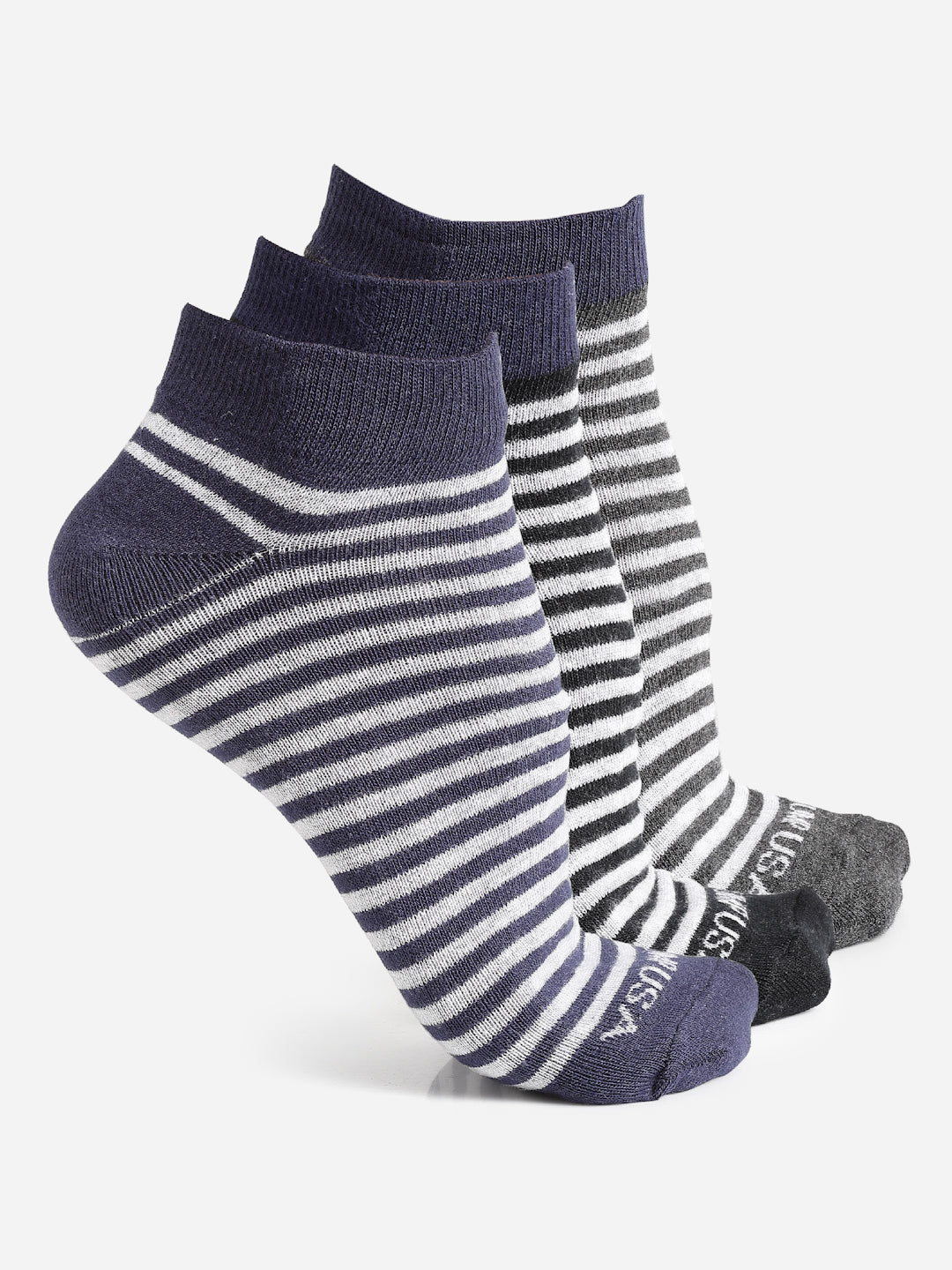JUMP USA Men Pack Of 3 Assorted Above Ankle-Length Socks