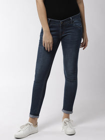 Women Blue Skinny Fit Mid-Rise Clean Look Jeans - JUMP USA