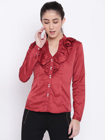 Women Navy Blue Casual Tops - JUMP USA