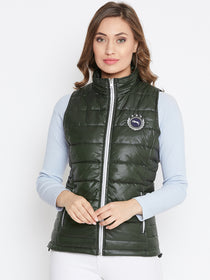JUMP USA Women Green Solid Padded Jacket - JUMP USA