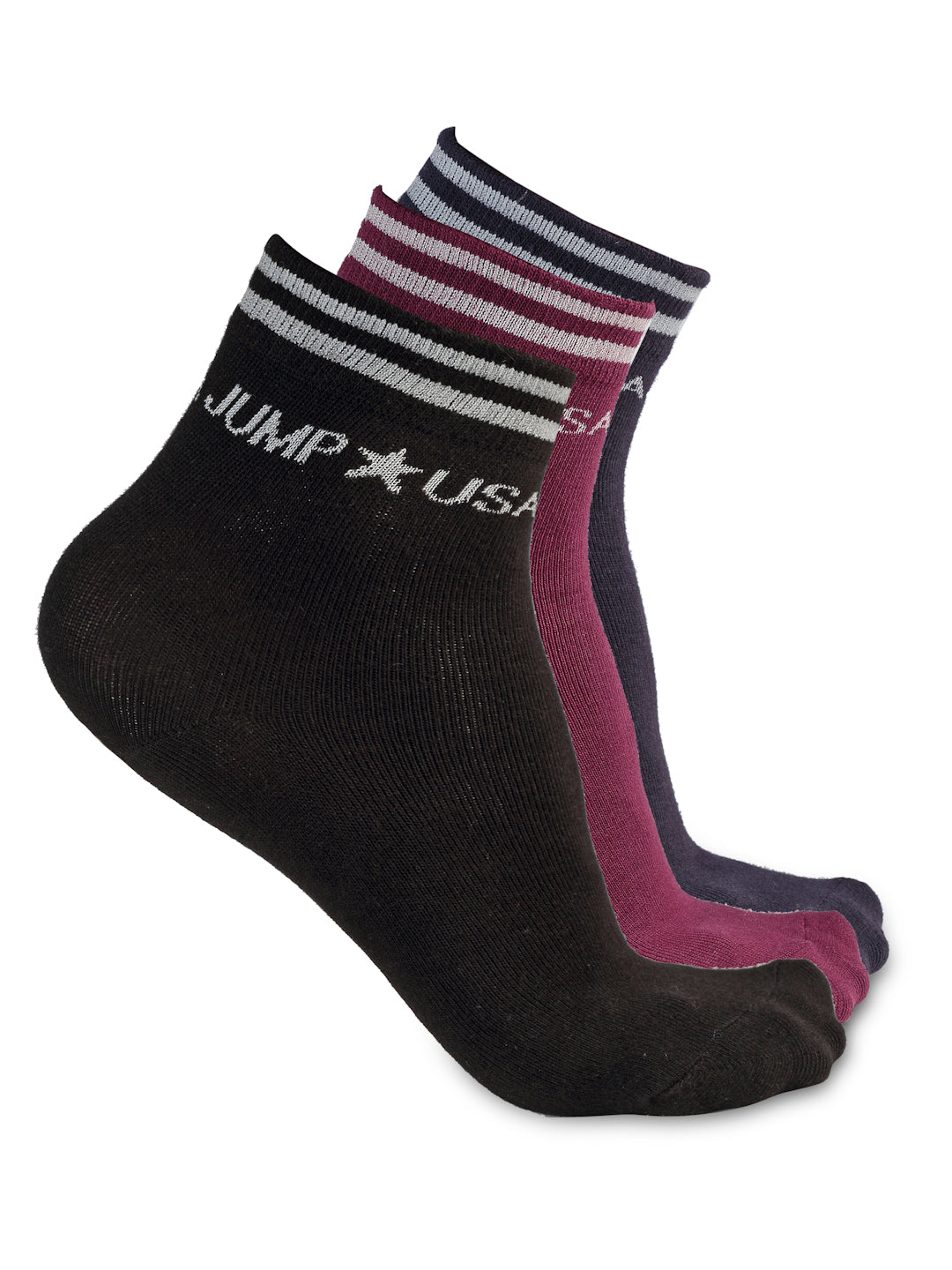JUMP USA Set of 3 Ankle Length Socks For Men