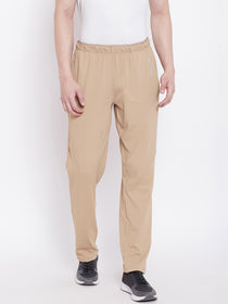 JUMP USA Men Beige Active Wear Solid Track Pant - JUMP USA