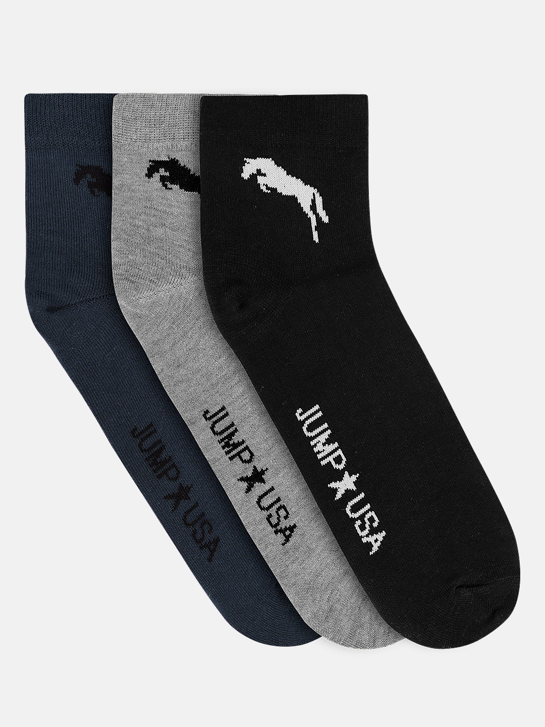 JUMP USA Men Pack of 3 Ankle length Socks - JUMP USA