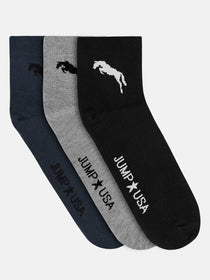 JUMP USA Men Pack of 3 Ankle length Socks - JUMP USA