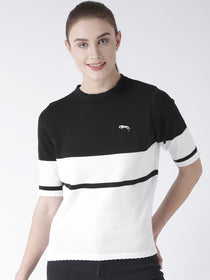 Women Half Sleeves Cotton Casual Sweater - JUMP USA (1568786219050)