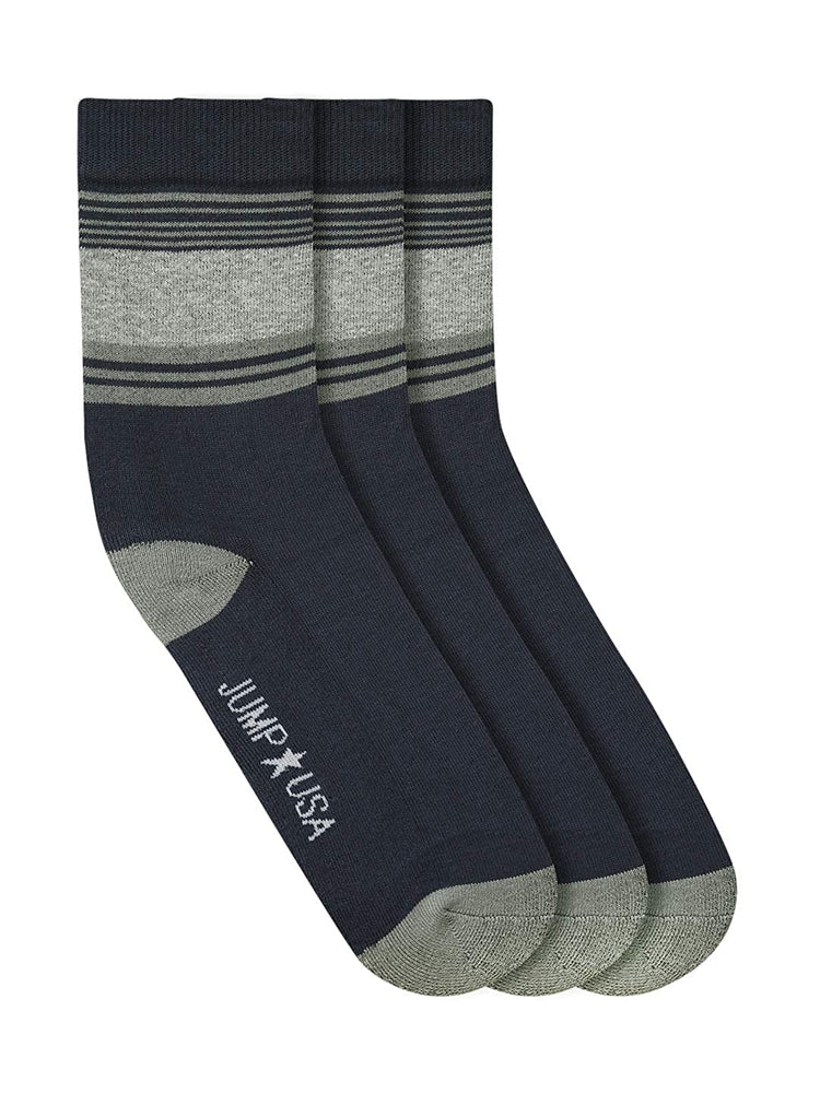 JUMP USA Set of 3 Calf Length Socks For Men