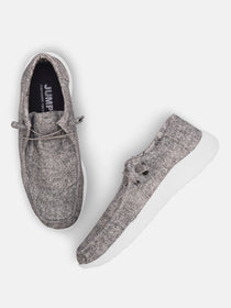 Women Grey Casual Canvas Slip-On Sneakers Shoes - JUMP USA