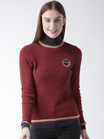 Women Full Sleeves Cotton Casual Sweater - JUMP USA (1568783040554)