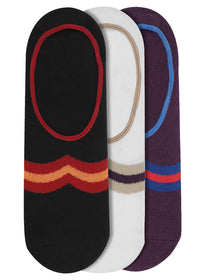 JUMP USA Women's Cotton Shoe Liner Socks (Black,White,Purple, Free Size) Pack of 3 - JUMP USA
