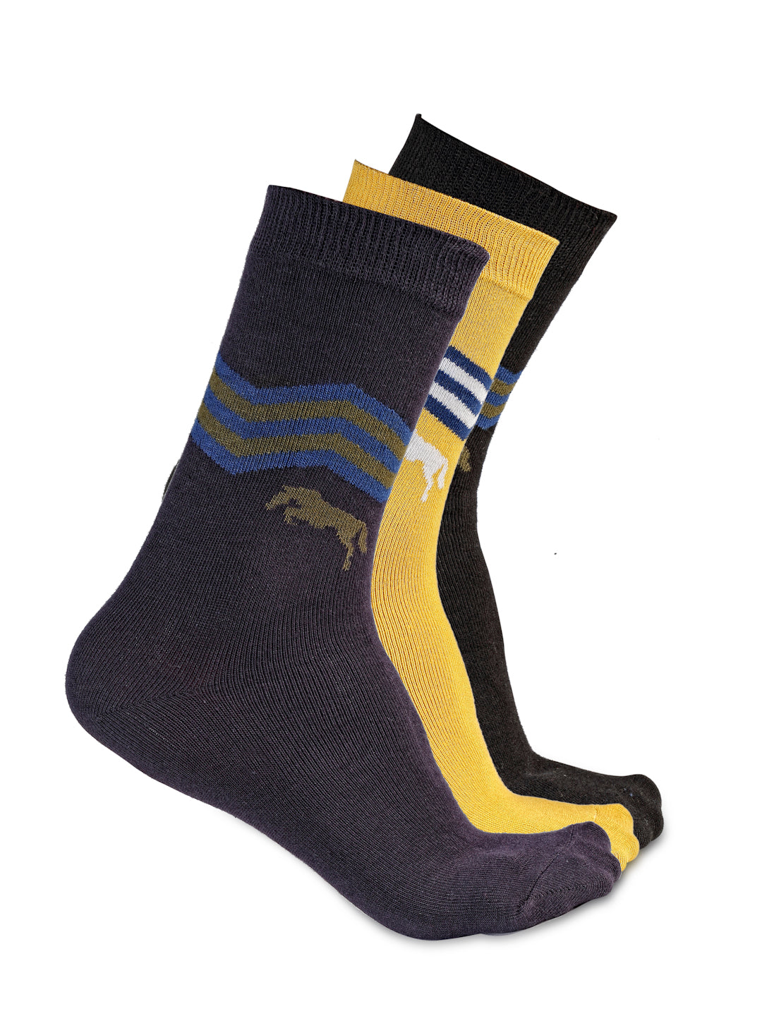 JUMP USA Set of 3 Calf Length Socks For Men