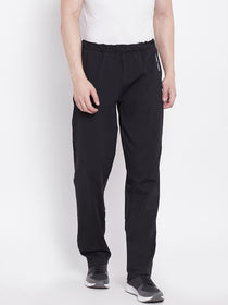 JUMP USA Men Black Active Wear Solid Track Pant - JUMP USA
