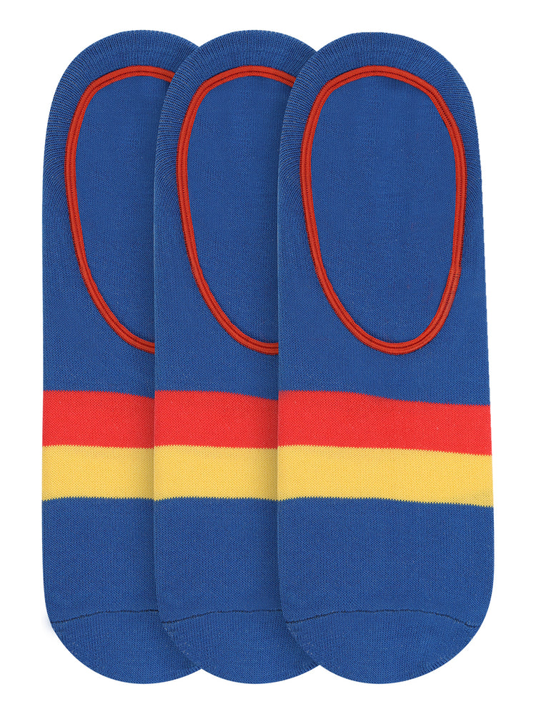 JUMP USA Women's Cotton Shoe Liner Socks ( Blue, Red, Yellow, Free Size) Pack of 3 - JUMP USA