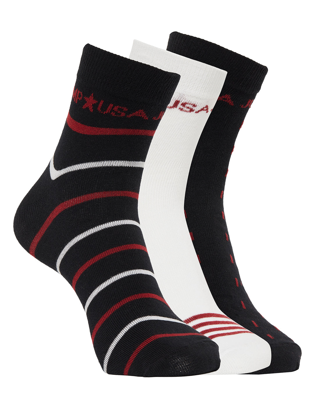 Jump Usa Men'S Pack Of 3 Ankle Length Socks