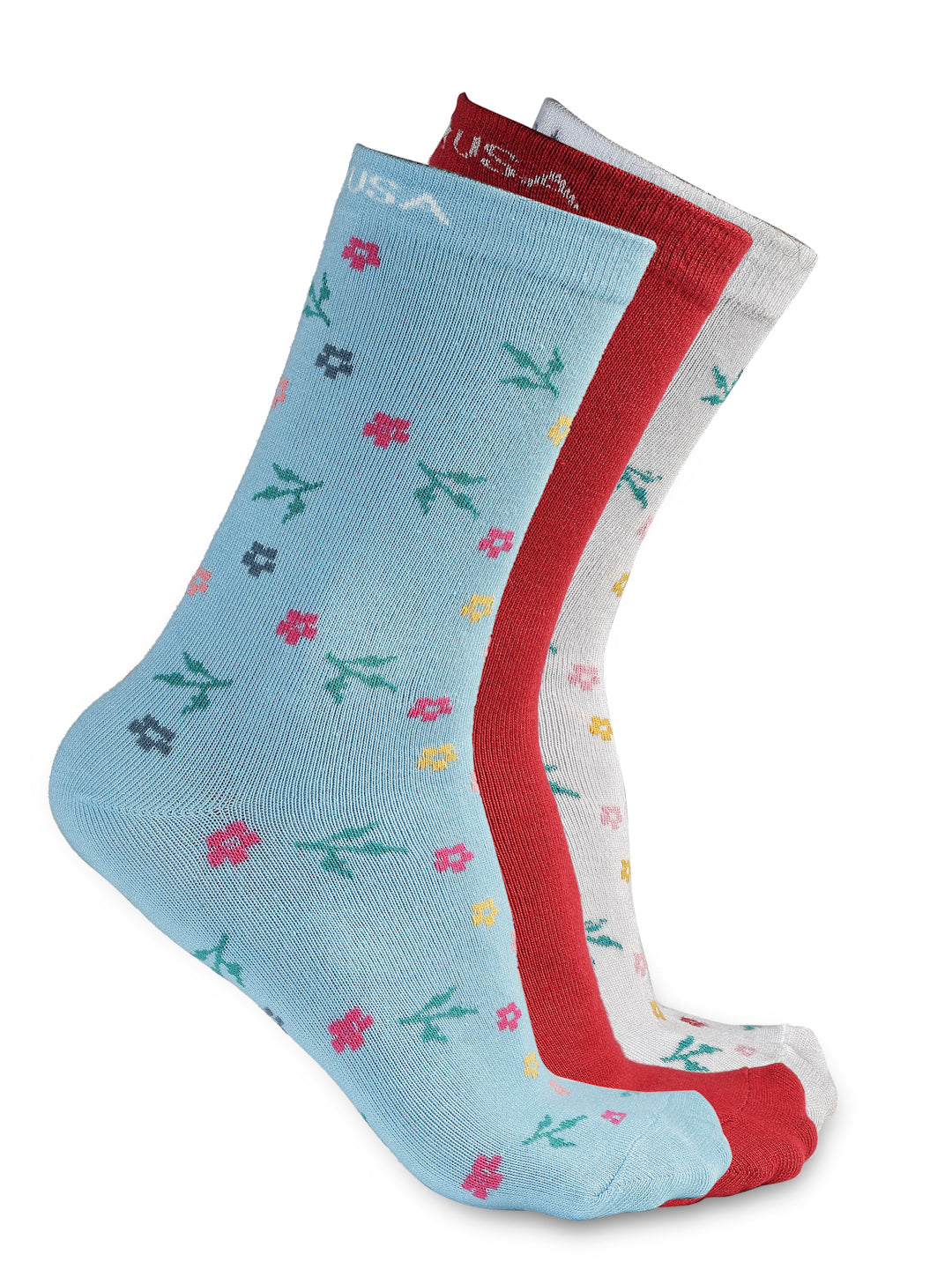 JUMP USA Set of 3 Calf Length Socks For Women