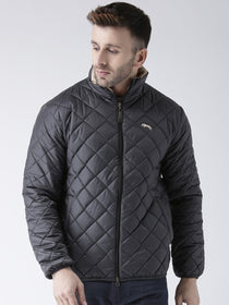 Men Solid Casual Padded Jacket - JUMP USA