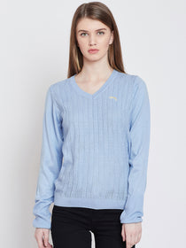Women Blue Casual Sweaters - JUMP USA