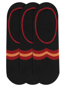 JUMP USA Women's Cotton Shoe Liner Socks (Black,Red,Orange, Free Size) Pack of 3 - JUMP USA