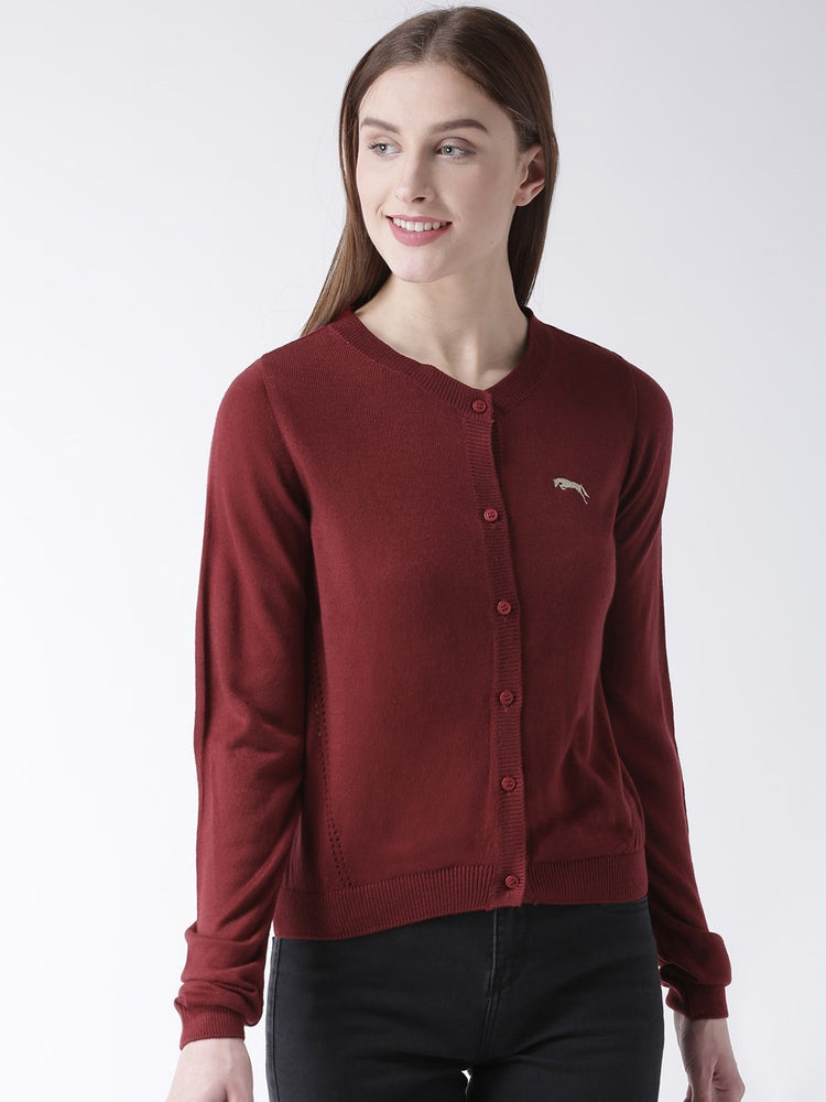 Women Cotton Casual Long Sleeve  Red Winter Sweaters - JUMP USA (1568776552490)