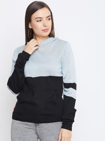 JUMP USA Women Solid Casual Hooded Pullover - JUMP USA